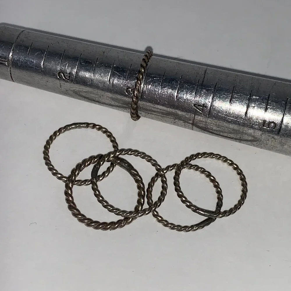 Sterling Silver Twisty Ring, Size 3